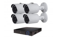 COMMERCIAL GRADE VISTA  IP SYSTEM INCLUDES 4 HD IP 3MP CAMERA  2.8MM LENS NIGHT VISION RANGE 120', HD-NVR WITH 3TB HARD DRIVE WITH POE & 04 CABLES